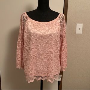 NWT pink lace blouse